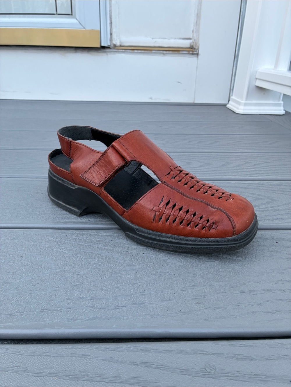 Rieker Antistress Leather Fisherman Slingback Sandals Brown Size EU 40 US 8.5-9